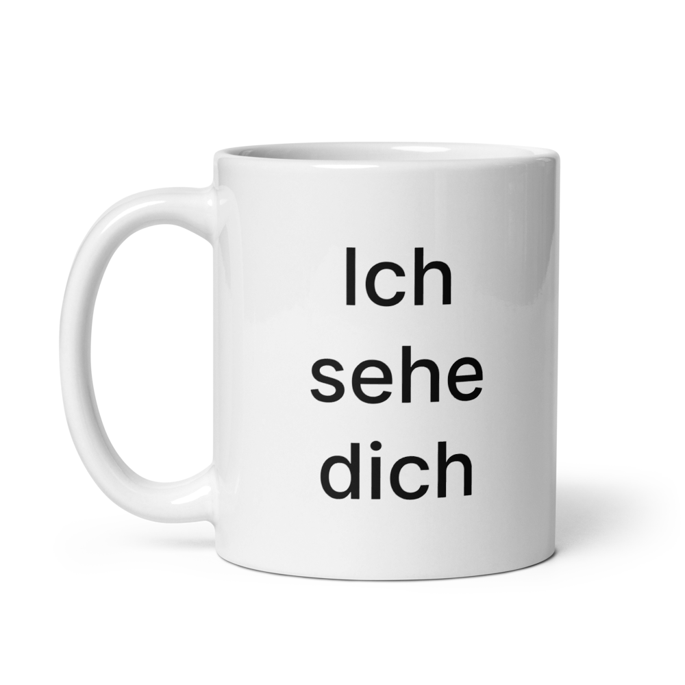 „Ich sehe dich.“ – Statement-Tasse für Katzenmenschen