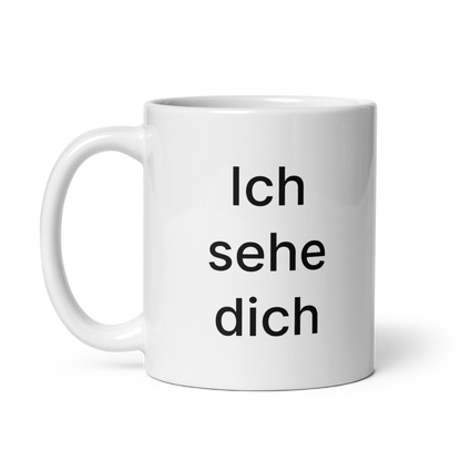 „Ich sehe dich.“ – Statement-Tasse für Katzenmenschen