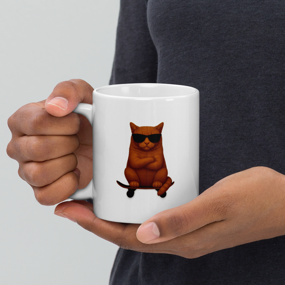 Läuft bei mir – Cool Cat Edition 🕶️ | Tasse