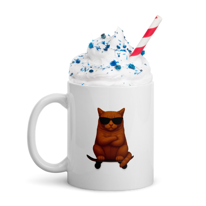 Läuft bei mir – Cool Cat Edition 🕶️ | Tasse