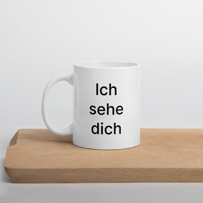 „Ich sehe dich.“ – Statement-Tasse für Katzenmenschen
