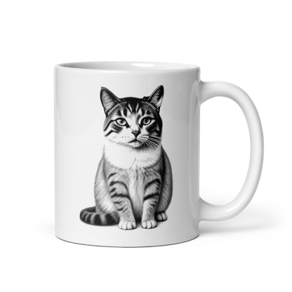 „Ich sehe dich.“ – Statement-Tasse für Katzenmenschen