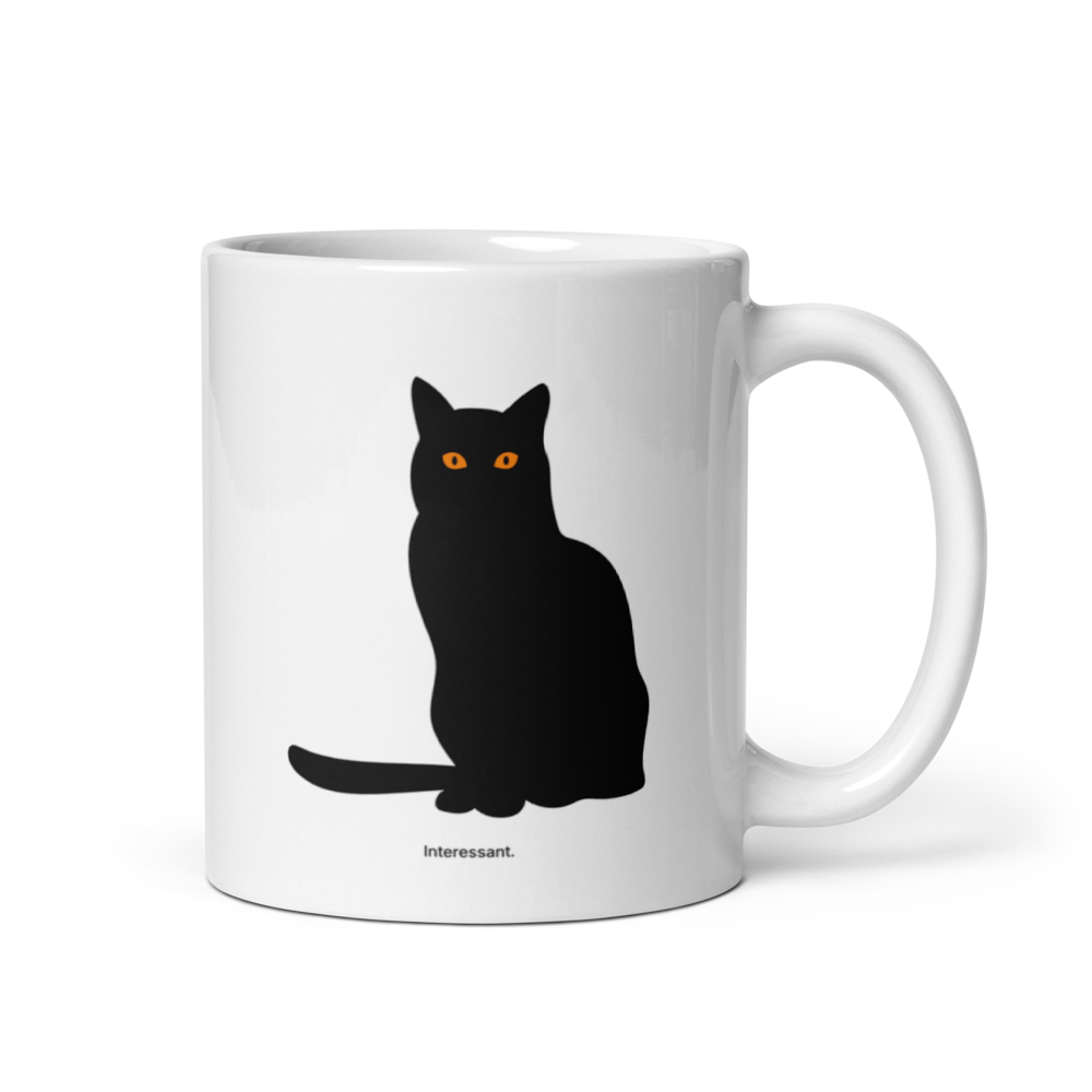 „Interessant.“ – Statement Tasse