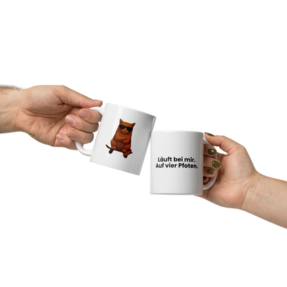 Läuft bei mir – Cool Cat Edition 🕶️ | Tasse