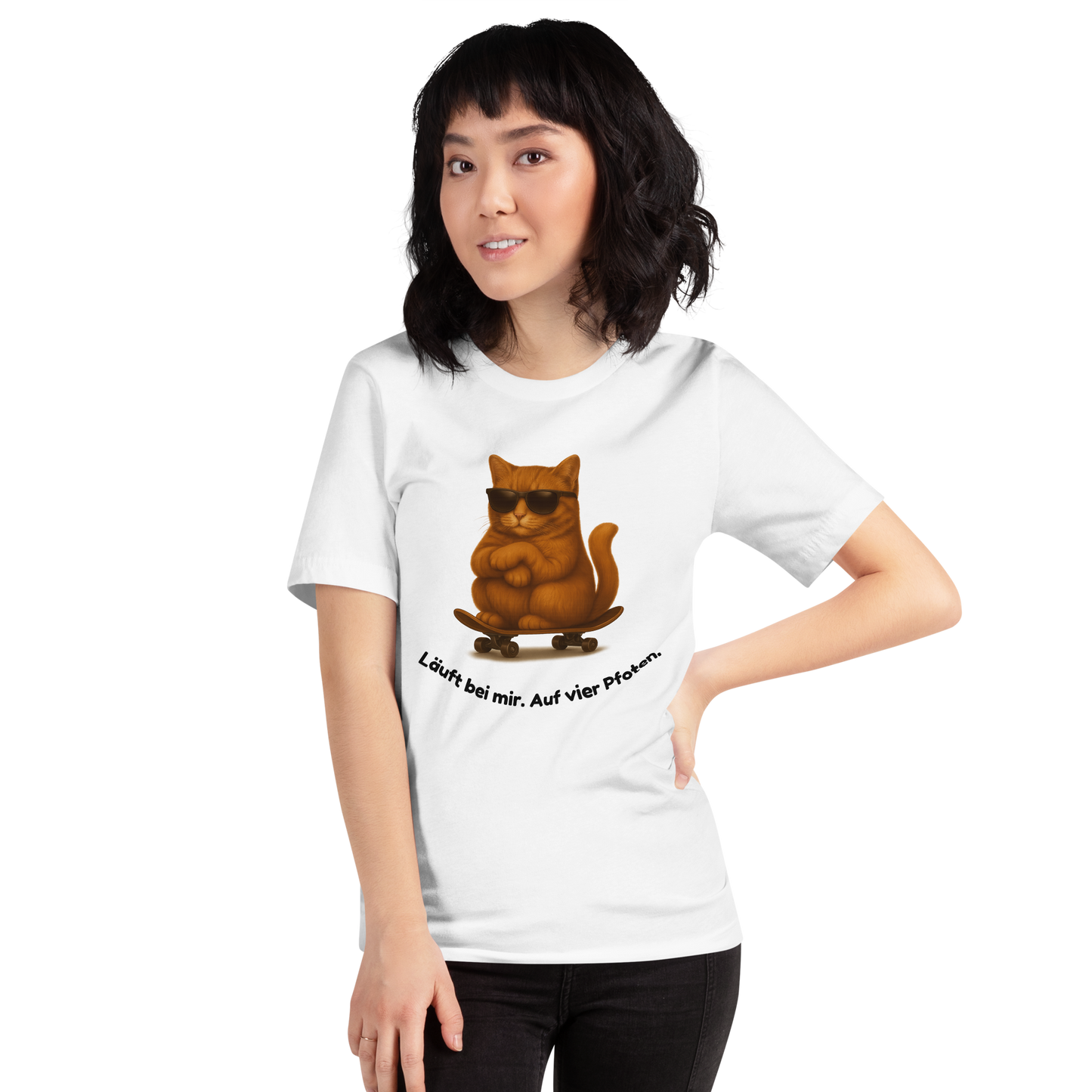 Läuft bei mir – Cool Cat Edition 🕶️ | Unisex T-Shirt