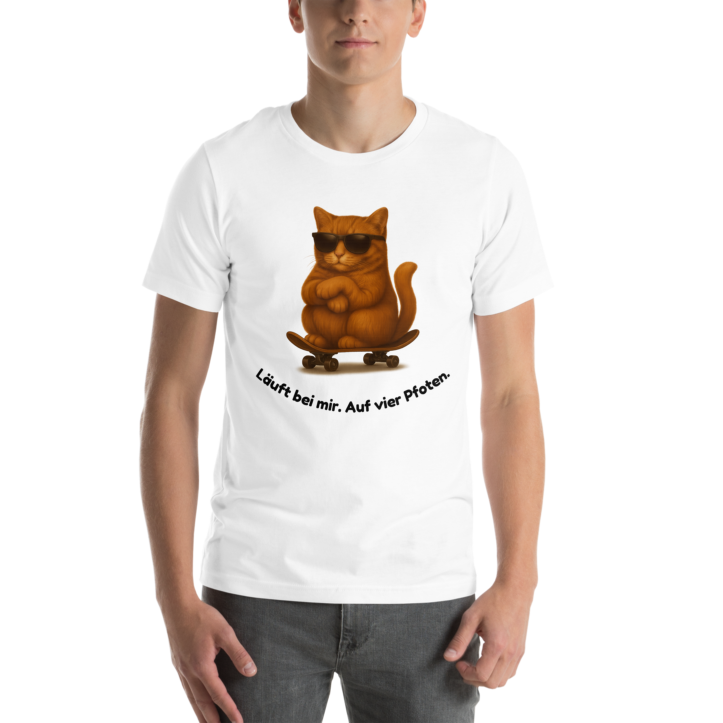 Läuft bei mir – Cool Cat Edition 🕶️ | Unisex T-Shirt