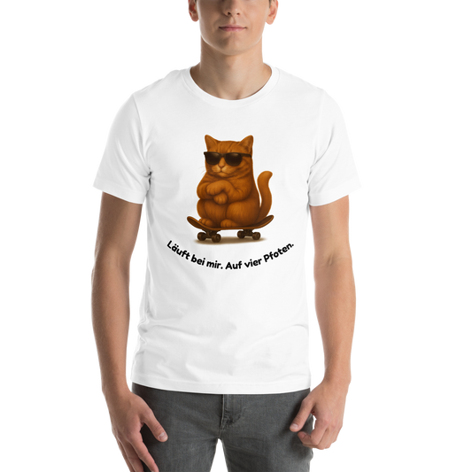 Läuft bei mir – Cool Cat Edition 🕶️ | Unisex T-Shirt